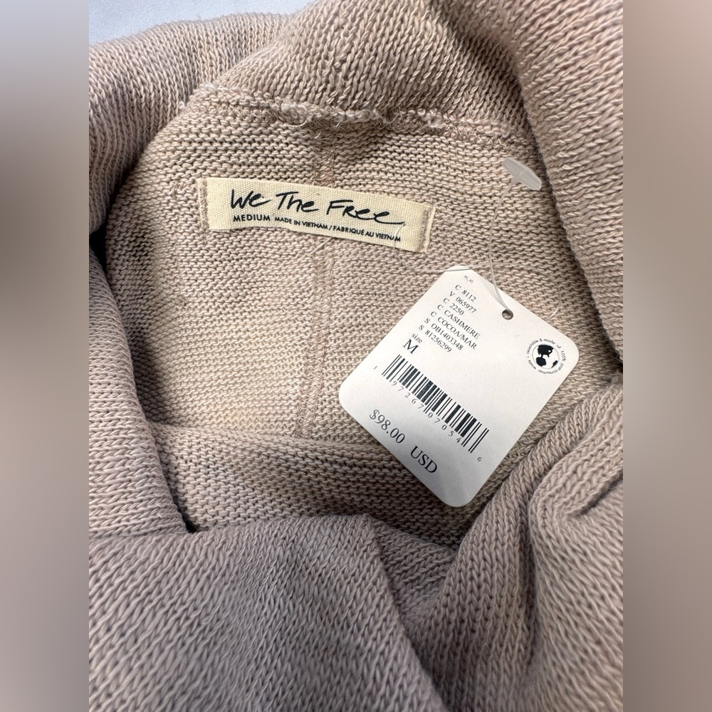 We The Free Women's Taupe Cowl Neck Sweater - Picture 5 of 9